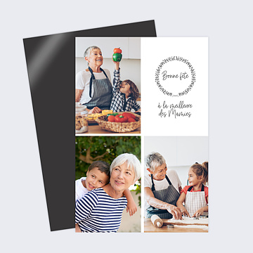 Magnet Fte des Grands-Mres Couronne Fleurie