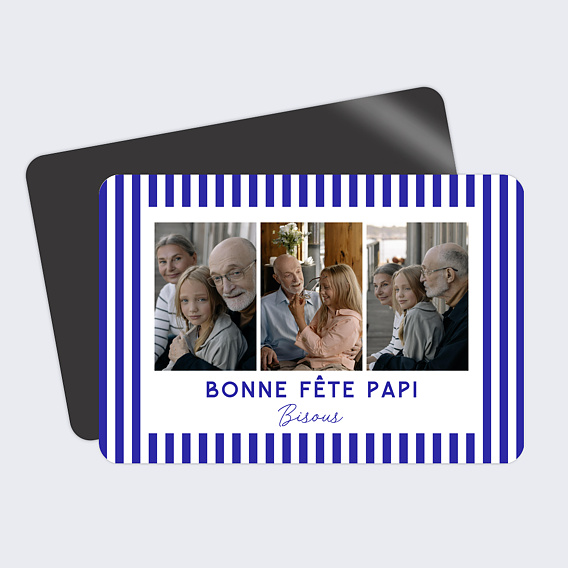 Magnet Fête des Grands-Pères Rayures