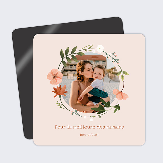 Magnet fête des mères Couronne de Fleurs II