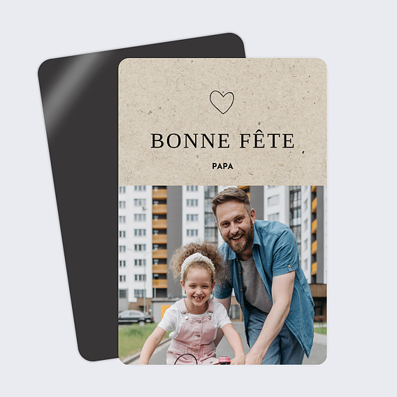 Magnet Fête des Pères Cœur Krafté