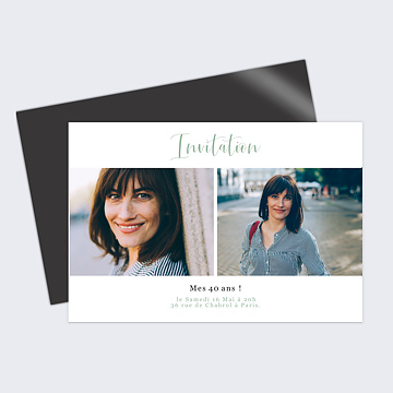 Magnet Invitation Anniversaire Anniversaire Cinmatic 2 Photos