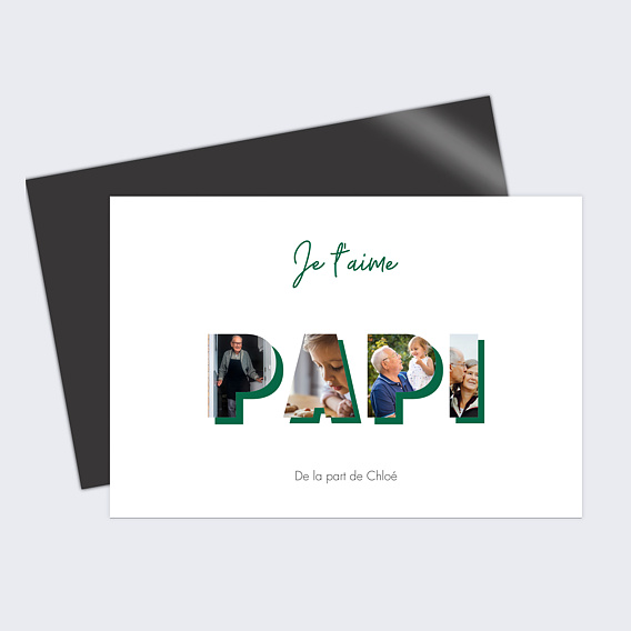 Magnet photo Lettres Papi