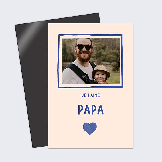 Magnet famille Cœur Bleu