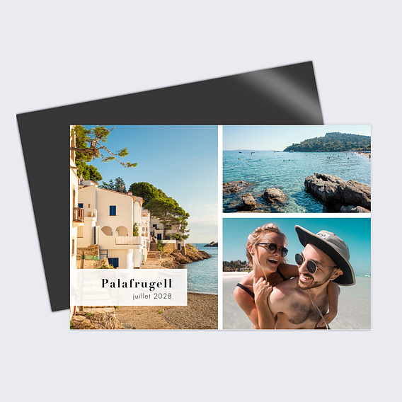 Magnet famille Bandeau Graphique Vacances Recto