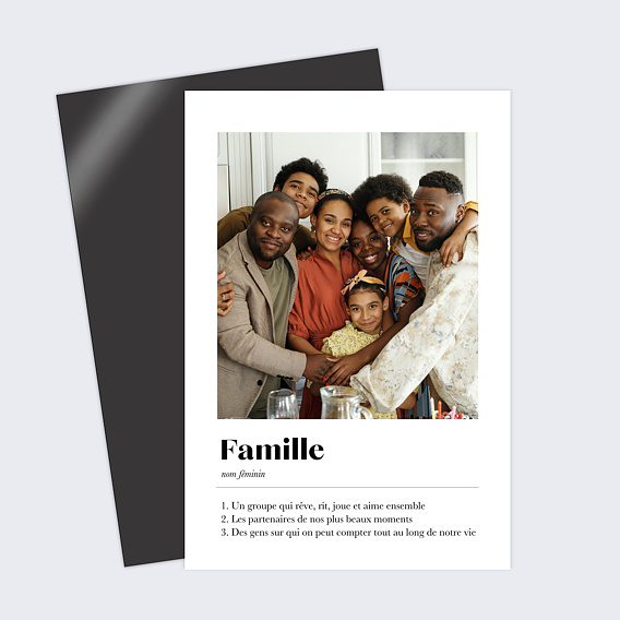 Magnet famille Définition Famille Recto