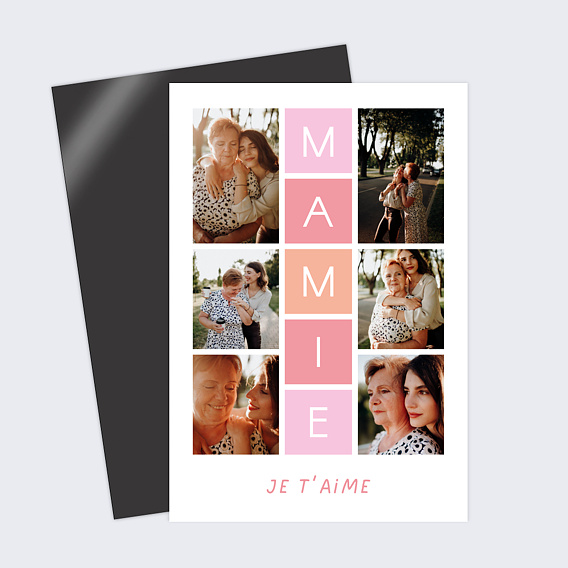 Magnet famille Marelle Mamie Recto