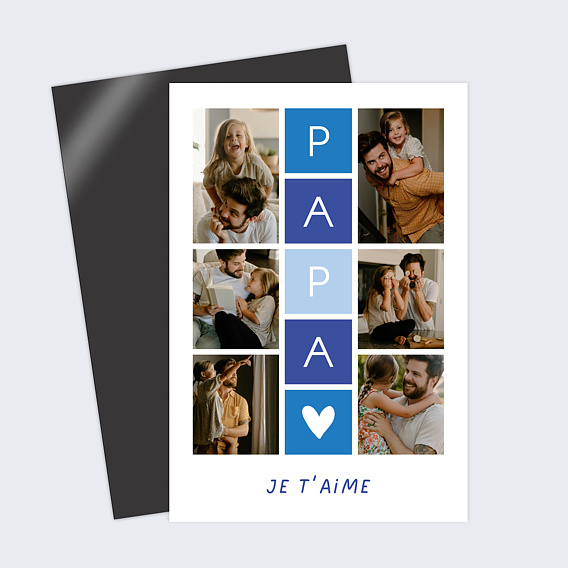 Magnet famille Marelle Papa Recto