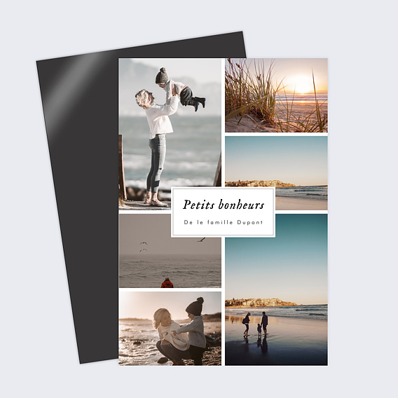 Magnet famille Multiphoto Étiquette Recto