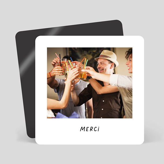 Magnet Remerciements Anniversaire Polarod