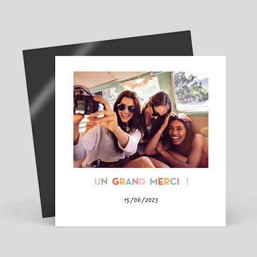 Magnet Remerciements Anniversaire Lettres Colores