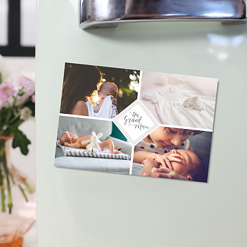 Magnet Remerciements Baptme Charme classique