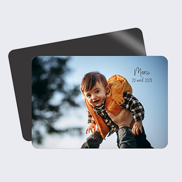 Magnet Remerciements Baptme Jolies lettres