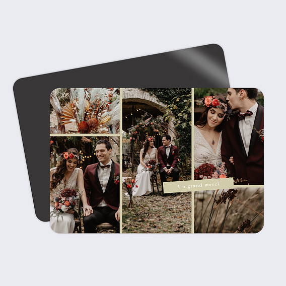 Magnet remerciement mariage Ambiance Photo Remerciement Mariage