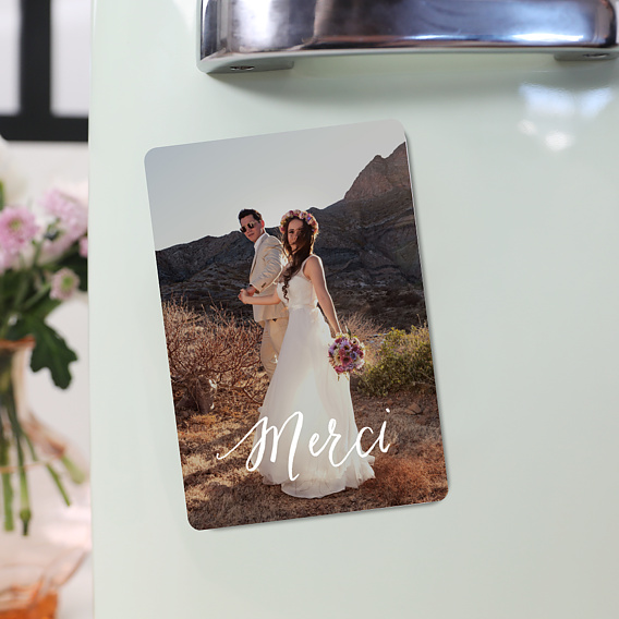 Magnet remerciement mariage Calligraphie
