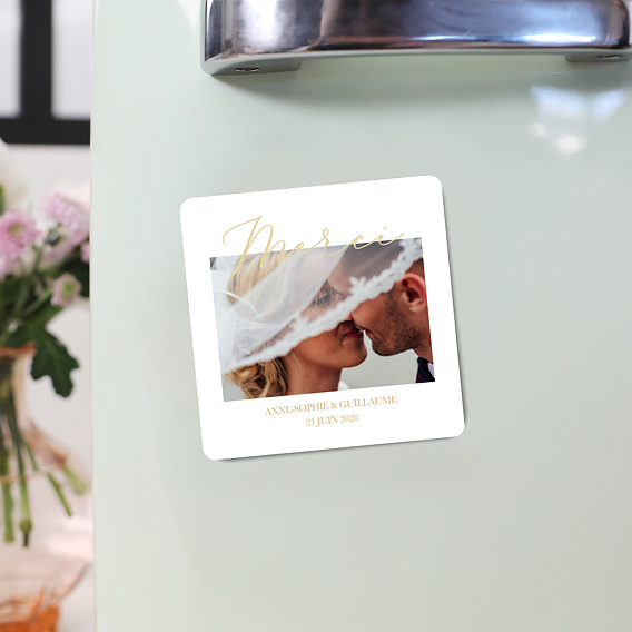 Magnet remerciement mariage Joli Oui