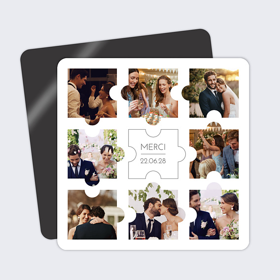 Magnet Remerciements Mariage Remerciements Mariage Puzzle