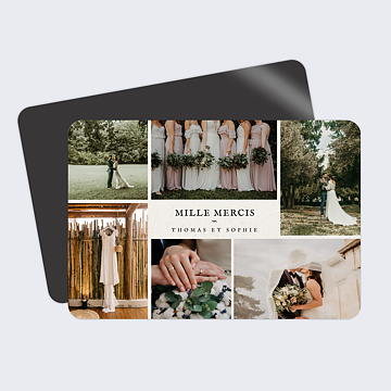 Magnet Remerciements Mariage Douceur Chin