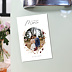 Magnet remerciement mariage Couronne de Fleurs Sauvages