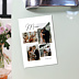 Magnet remerciement mariage Simple Pêle-mêle