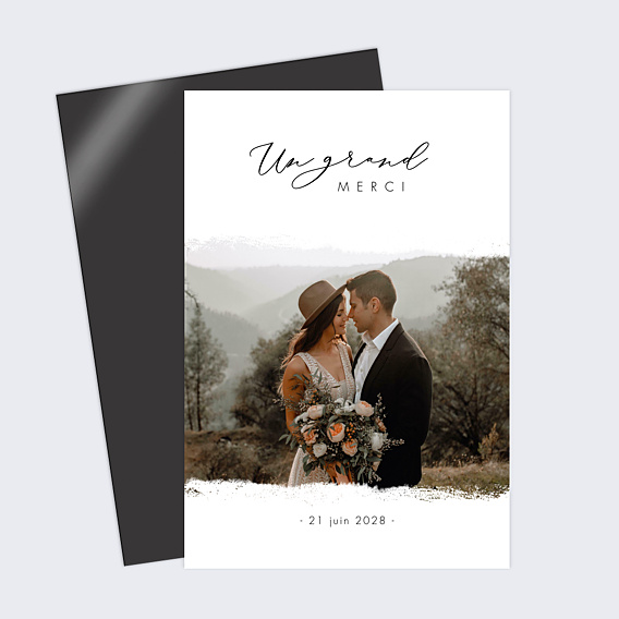 Magnet Remerciements Mariage Effet Photo