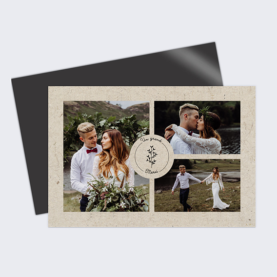 Magnet remerciement mariage Remerciements Mariage Vintage