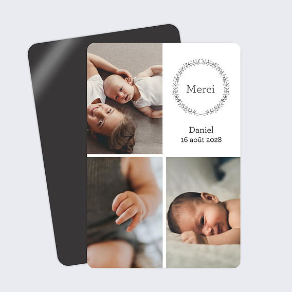 Magnet remerciements naissance Jolie Couronne