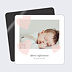 Magnet remerciements naissance Cœur Rose