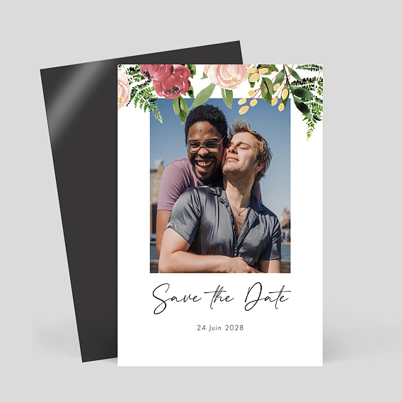 Magnet Save the Date Bouquet Aquarelle