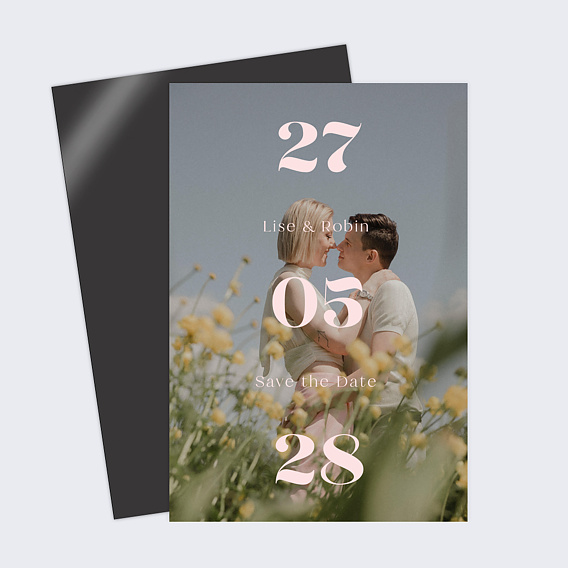 Magnet Save the Date Date Verticale