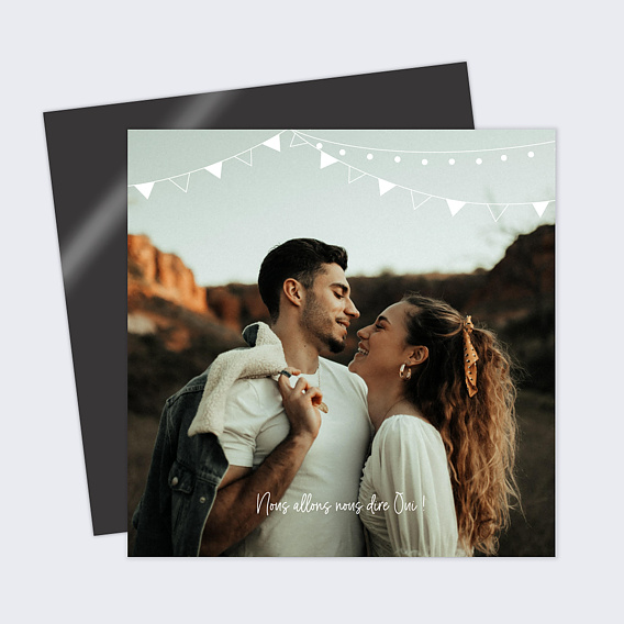 Magnet Save the Date Fanions Bucoliques