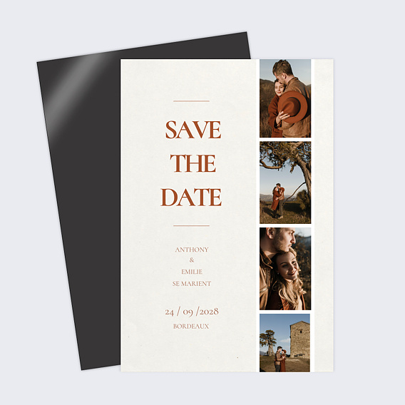Magnet Save the Date Photomaton Vintage