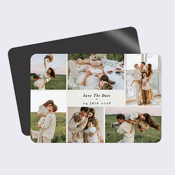 Magnet Save the Date Carte Postale Vintage