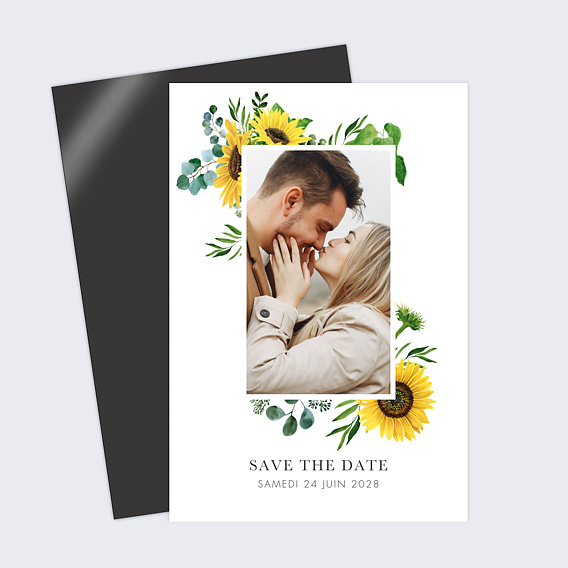 Magnet Save the Date Tournesol