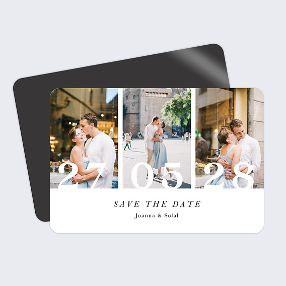 Magnet Save the Date Trois Photos