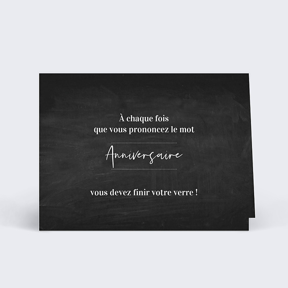 Marque-place anniversaire  Jeu Typographique