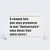 Marque-place anniversaire  Journal  Verso