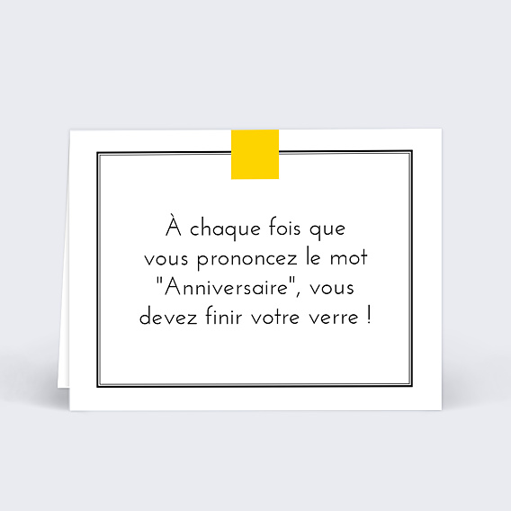 Marque-place Anniversaire Champagne