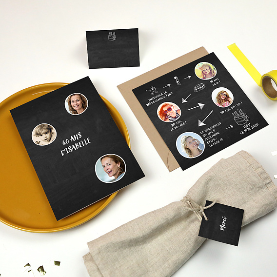 Marque-place anniversaire  Étapes de vie Après 2