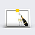Marque-place Anniversaire Champagne