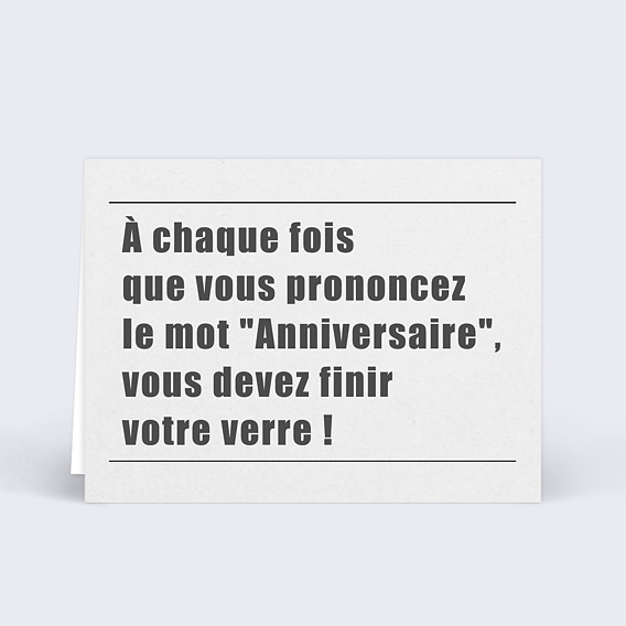 Marque-place anniversaire  Journal  Verso