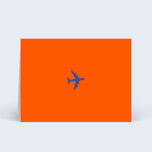 Marque-place Anniversaire Billet d'Avion Verso