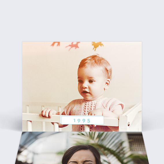 Marque-place anniversaire  Double Filet Intérieur Gauche