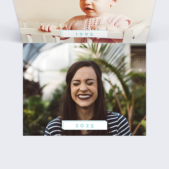 Marque-place anniversaire  Double Filet Intérieur Droit