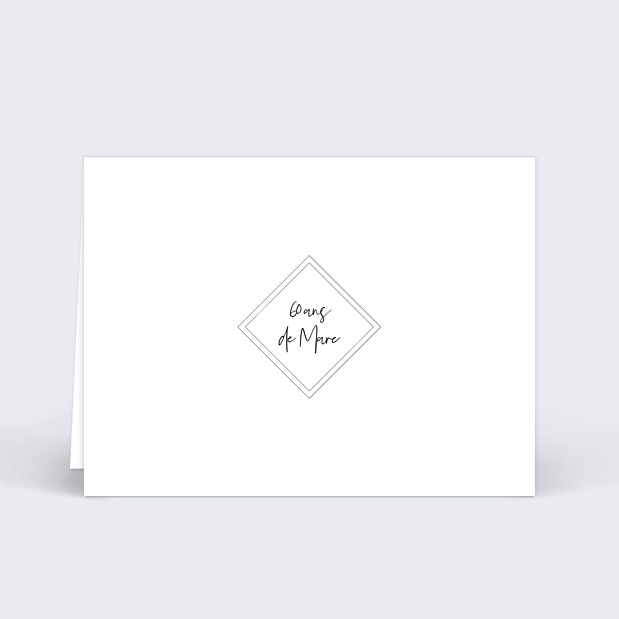 Marque-place Anniversaire Charme Classique Verso