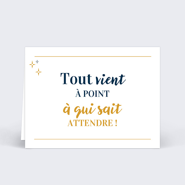 Marque-place Anniversaire 2 en 1 Verso