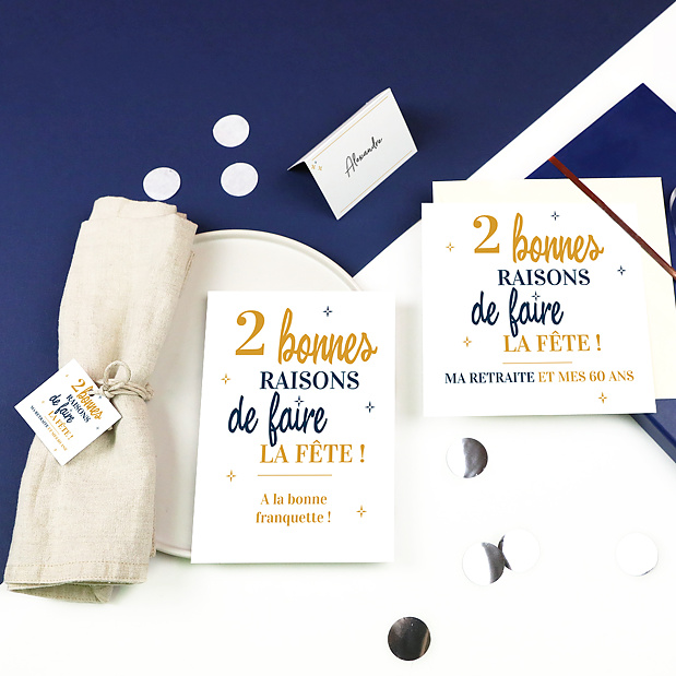 Marque-place Anniversaire 2 en 1