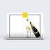 Marque-place anniversaire  Champagne