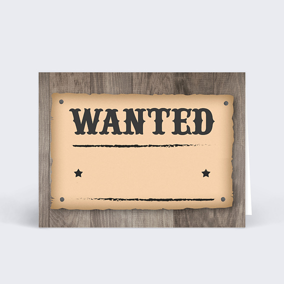 Marque-place anniversaire  Wanted
