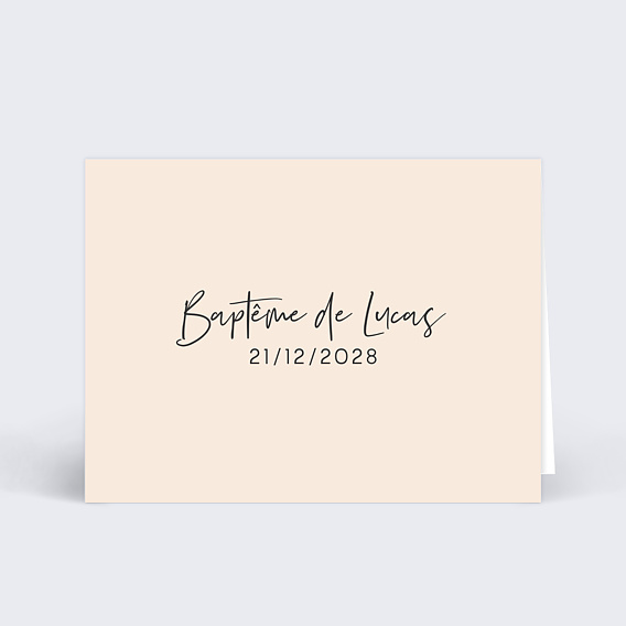 Marque-place baptême Bandeau