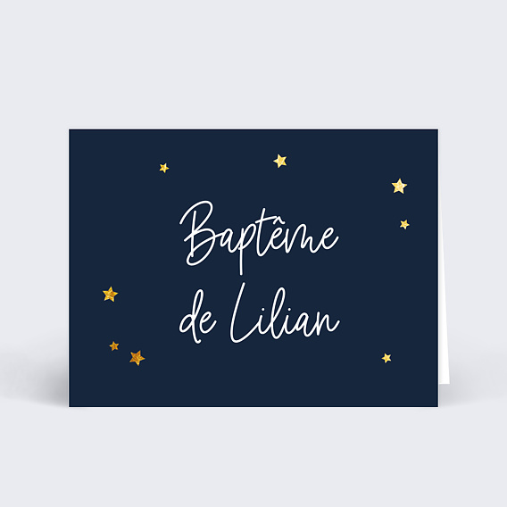 Marque-place baptême Étoiles Marines